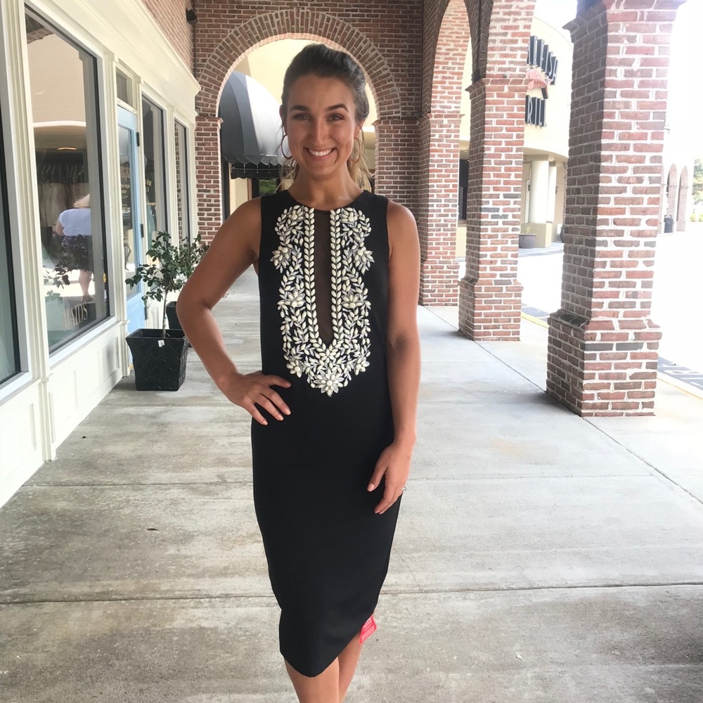 Black dress with beading